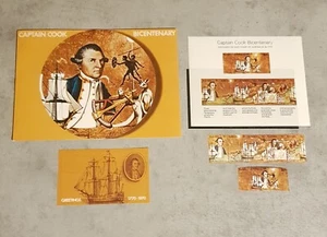 AUSTRALIA CAPTAIN COOK BICENTENARY STAMPS IN FOLDER MNH - Picture 1 of 3