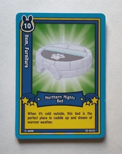 Webkinz Trading Card Series 2 Game Item, Furniture Northern Nights Bed B2-68/85 - Picture 1 of 2