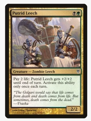 Putrid Leech | MTG Modern Event Deck | Alt Art | Pauper Staple LP - Image 1 of 3