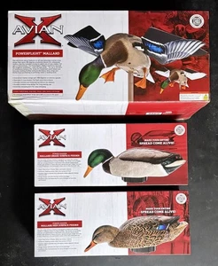 Avian-X Powerflight Mallard With Hen + Drake Surface Feeder Combo New - Picture 1 of 7