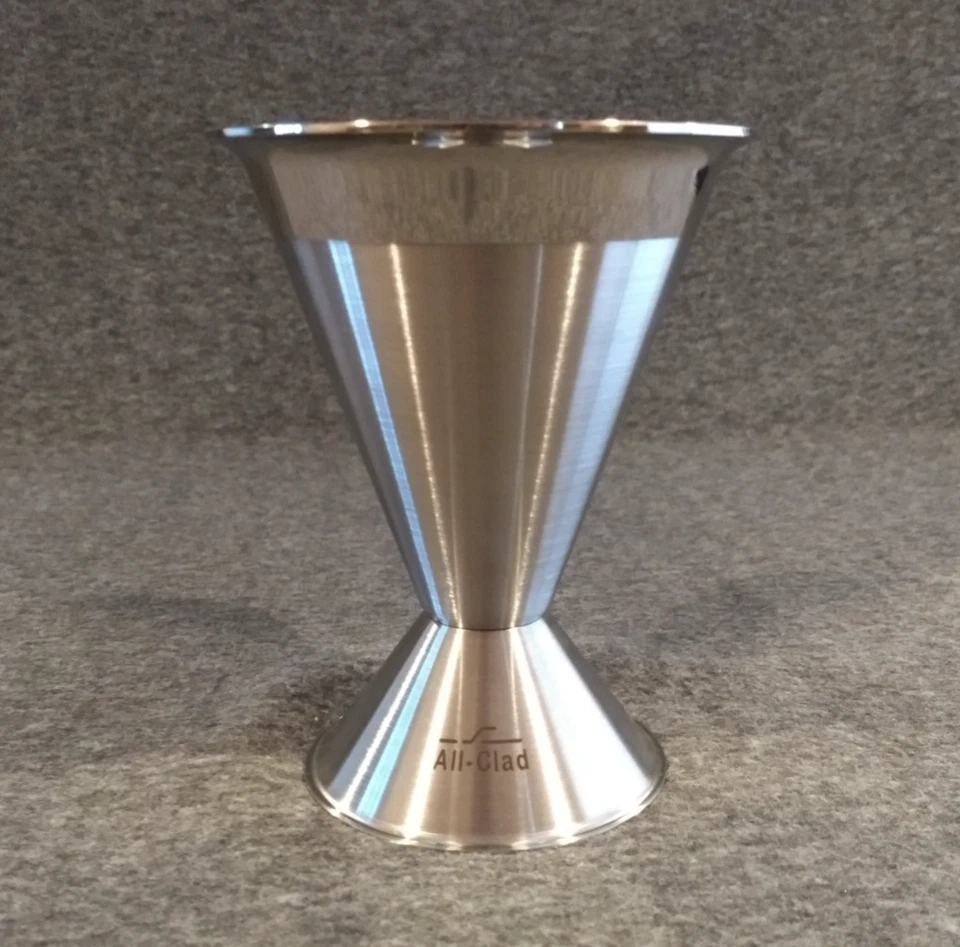 Vaso de medición de doble cara de acero inoxidable Jigger All-clad nuevo sin etiquetas Foto 1 de 4