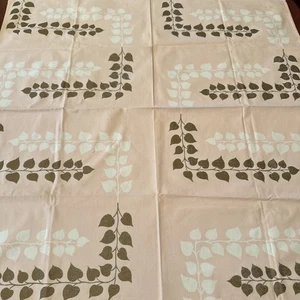 1950er Wilendur rosa Tischdecke Kupfer & weiß Efeu Blätter stabile Baumwolle 35”x 35” - Bild 1 von 11