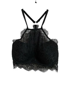 Pink Lace Pullover Racer Back Bra Small D-DD Black - Picture 1 of 4
