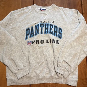 Felpa girocollo vintage Champion NFL Carolina Panthers linea Pro XL anni 90 USA - Foto 1 di 8