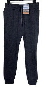 Icebreaker Crush Jogger Drawstring Pants Medium Grey Heather Merino Wool Pockets - Picture 1 of 9