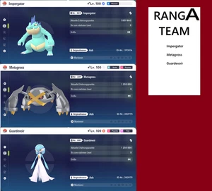 Shiny Ranked Team 3 Impergator, Metagross, Guardevoir PVP | Pokemon Legenden Z-A - Bild 1 von 17
