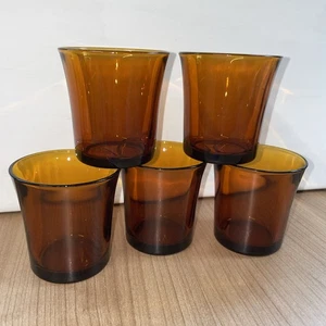 5 x Duralex Amber Glass Tumblers from France # 2084 - Picture 1 of 5