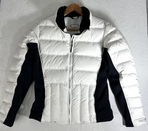 Obermeyer Circuit Down Ski Winter Jacket Women’s Size 8 Black Ivory No Hood - Picture 1 of 14