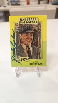 1980-87 SSPC Baseball Immortals - Jocko Conlan #143 Autographed  - Image 1 of 2