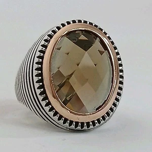 Unique Mens Ring Sterling 925 Faceted Zultanite Color Changing Turkish Gemstone - Picture 1 of 24