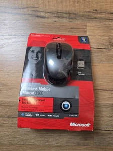 Microsoft Wireless Mobile 3500 Mouse Grey Bluetrack USB Technology Sealed NEW - Afbeelding 1 van 5