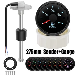 275mm Boat Fuel Sending Unit Tank Level Sender Sensor 52mm Fuel Gauge 190-0 ohms - Imagen 1 de 15