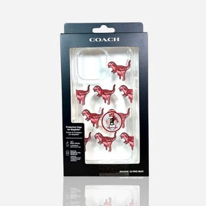 Coach Schutzhülle Clear Case für MagSafe iPhone 16 ProMax Dinosaurier Design - Bild 1 von 7
