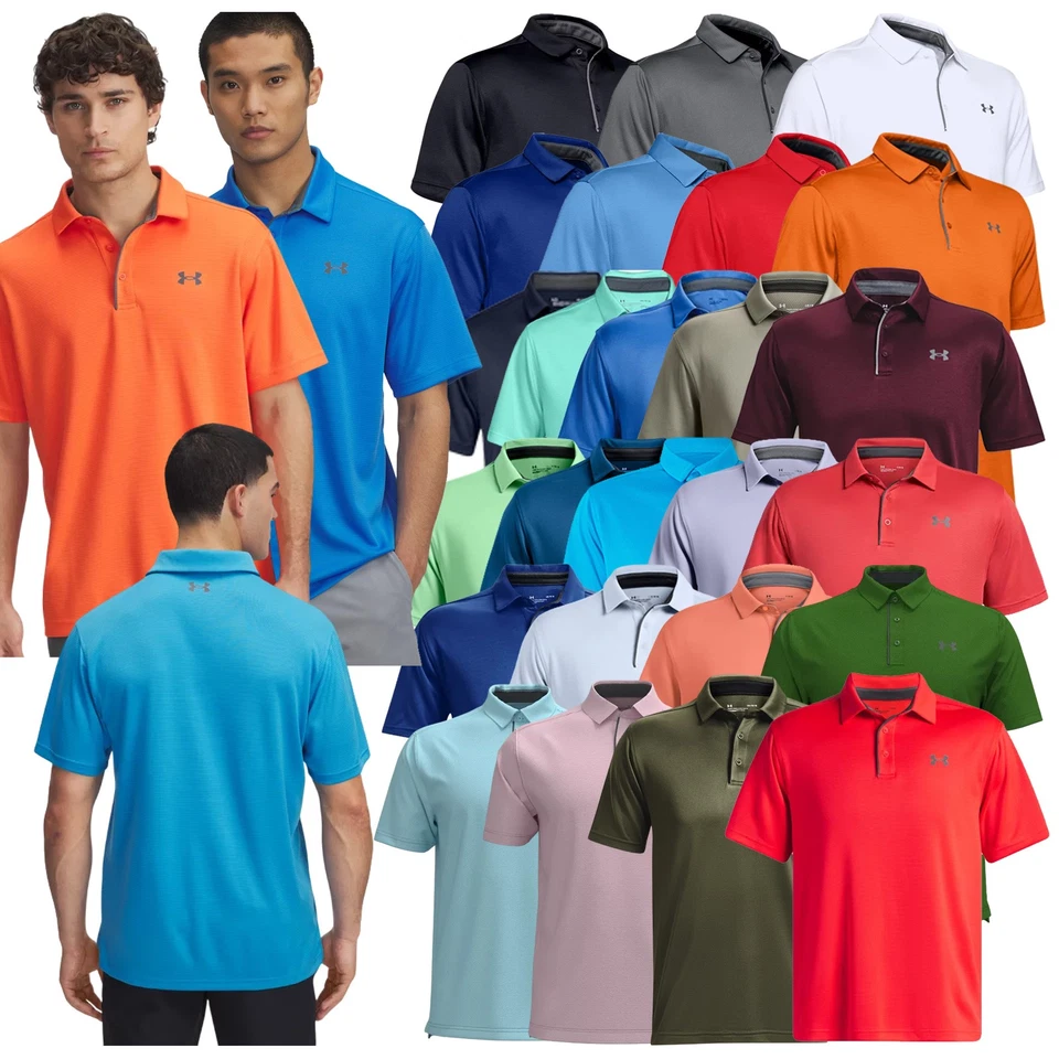 Under Armour Men Tech Polo Shirt Lightweight Breathable Stretch UA Golf Top - Image 1 of 1