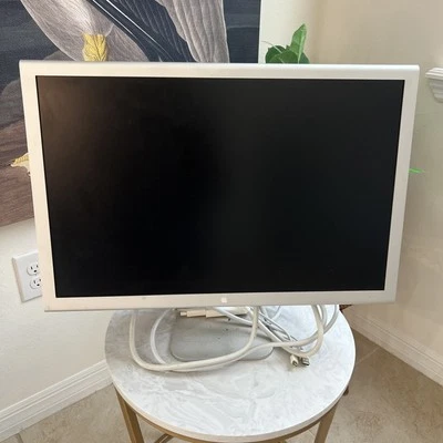 Apple 23" Cinema HD Display LCD A1082 DVI Monitor Classic Aluminum W/ Adapter - Image 1 of 4