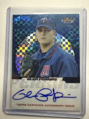 2005 Topps Finest - Autographs Glen Perkins #143 Blue X-Fractor /150 (AU, RC) - Image 1 of 2
