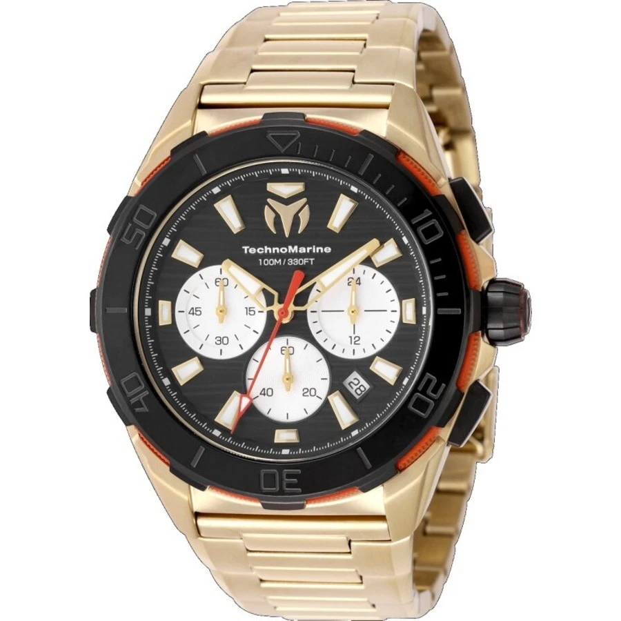 TechnoMarine Seven Seas Chronograph GMT Quartz Black Dial Men's Watch TM-725033 - Image 1 of 1