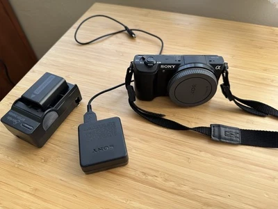 Sony Alpha A5100 24.3MP Digital Camera - Black (Body Only), 2 charge + 2 battery - Image 1 of 4