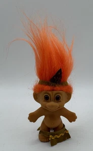 Vintage Russ Troll Puppe Indianer mit orangen Haaren #18504 - Bild 1 von 5