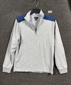 Brooks Brothers Pullover Herren Small grau blau Viertelreißverschluss Pullover Baumwolle Freizeit - Bild 1 von 8