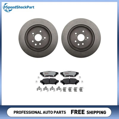 Conjunto de pastilhas de freio a disco traseiro rotor de freio a disco compatível com 2013-2017 Lexus GS350 - Imagem 1 de 4