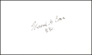 Howard Cann Autographed Index Card 3x5 NYU Basketball HOF 104445 - Picture 1 of 1