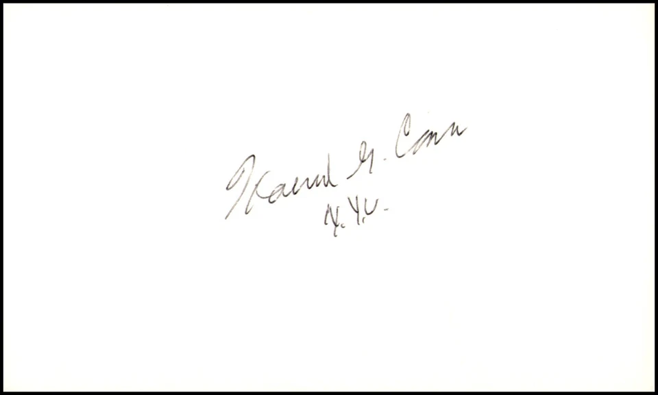 Howard Cann Autographed Index Card 3x5 NYU Basketball HOF 104445 - Image 1 of 1