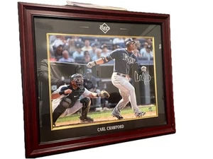 Carl Crawford signed Tampa Bay Rays 28x25 Frame Including Photo Of Him Singing - Picture 1 of 11