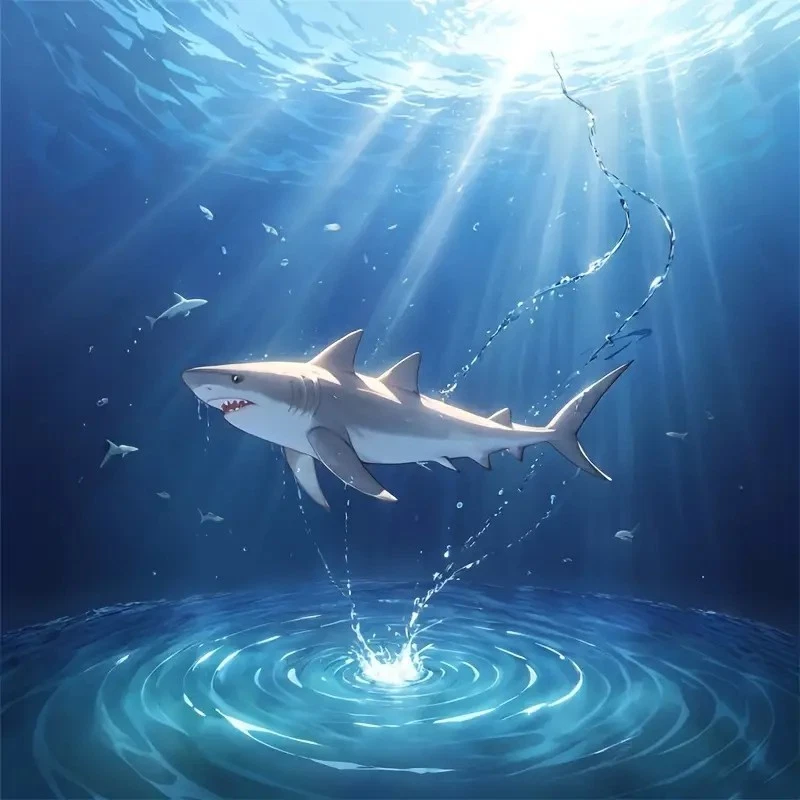 Taladro redondo completo de tiburón pintura diamante 5D 20 cm x 20 cm Foto 1 de 1