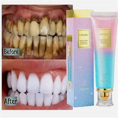 UTOGRU Niacinamide Whitening Toothpaste,Natural Niacinamide Toothpaste,Teeth Whitening