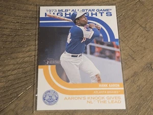 2022 Topps Heritage Hank Aaron All-Star Game Highlights Atlanta Braves Nmmt - Picture 1 of 3