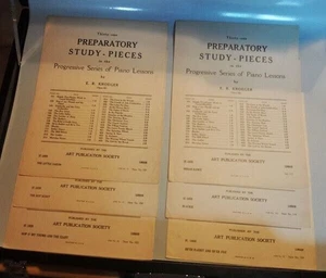 Sechs APS Vorbereitungsstudienstücke Progressive Serie Klavierunterricht 1914 Level 1A - Bild 1 von 2