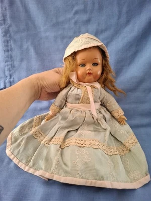 ANCIENNE POUPÉE H 116 CARTON BOUILLI, PAILLE, YEUX DORMEURS? - Photo 1/4