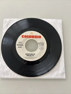 AEROSMITH "Dream On" 1973 White Label PROMO 45 SHORT/LONG VERSION  Stereo - Image 1 of 4