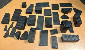 Lego Black  Baseplates assorted Mixed Plates some vintage  130+ Bulk Lot - Picture 1 of 14