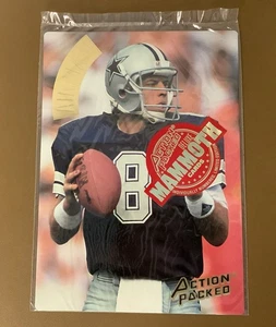 1994 Action Packed Mammoth 8x 10 Troy Aikman Dallas Cowboys Sealed - Picture 1 of 5