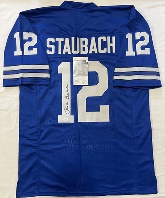 Roger Staubach HOF Dallas Cowboys Signed Autographed Jersey JSA COA - Image 1 of 4