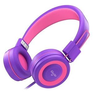 i37 Kids Headphones for Children Girls Boys Teens Foldable Adjustable On Ear ... - Picture 1 of 8