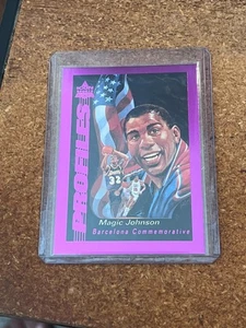 Perfiles de baloncesto Icon Sports 1992-93 púrpura SP # 2 Magic Johnson Team EE. UU. - Imagen 1 de 2