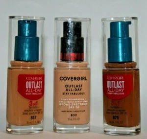 Covergirl Outlast All-Day Stay Fabulous 3-In-1 PUMP Foundation expired choose - Picture 1 of 7