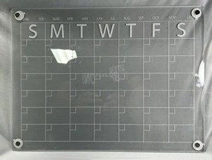 Acrylic Magnetic Dry Erase Board for Fridge Or School, 16"X12" Clear Calendar - Picture 1 of 2