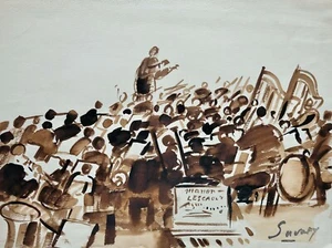 Robert SAVARY - Peinture originale - Lavis - Manon Lescaux - Imagen 1 de 1