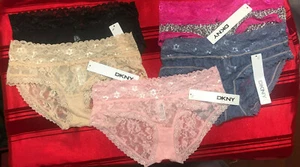 DKNY SIGNATURE LACE BIKINI PANTY CHOOSE YOUR COLOR AND SIZE NEW - Picture 1 of 14