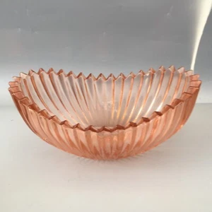 Sowerby Altrosa Glas Obstschale - Bild 1 von 4