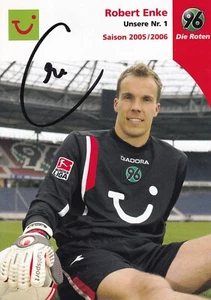 Robert Enke - Hannover 96 - cartolina autografata - firmata originale - Foto 1 di 2