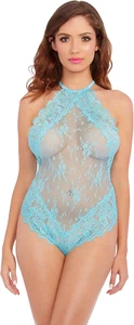 Dreamgirl 11025 Teddy, Vibrant Aqua, X-Large - Picture 1 of 2