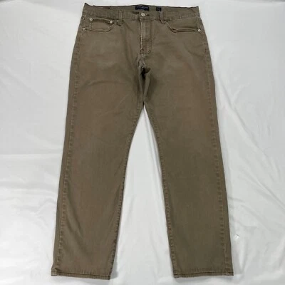 Lucky Brand 121 Slim Straight Chino Pants Mens 36x28 Brown Cotton Twill Stretch - Image 1 of 4