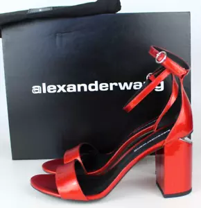 RARE! NEW ALEXANDER WANG New Abby Sandals Shoes, Red Patent Leather, EUR 37 M - Picture 1 of 12