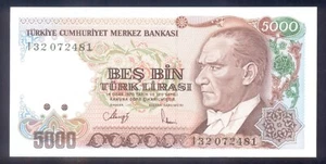 Turkey 5000 Lira L.1970 (1990) P198 UNC - Picture 1 of 2