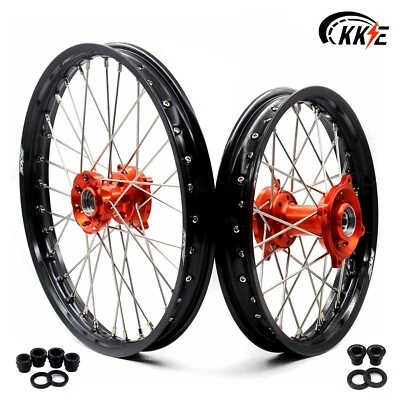 KKE 17/14 Small Kid's Wheels CNC Rims Fit KTM SX85 2003-2020 TC85 2014-20 橙色 — 第 1/4 张图片